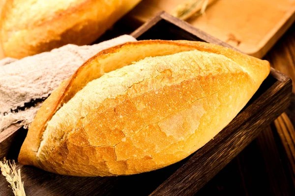 Vintage Bread Photo Original Raw Wheat Bread Res Photo — Stock Photo, Image