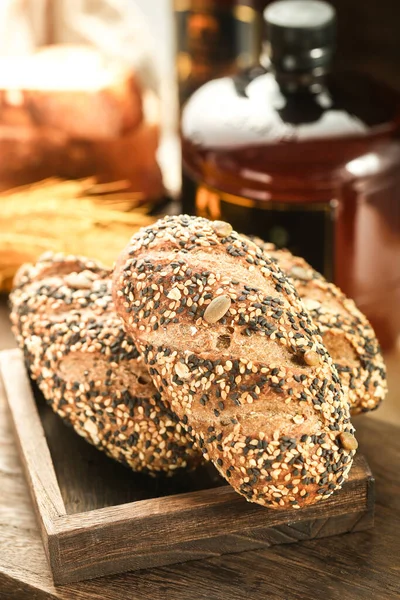 ヴィンテージパンフォト オリジナル生小麦パン — ストック写真