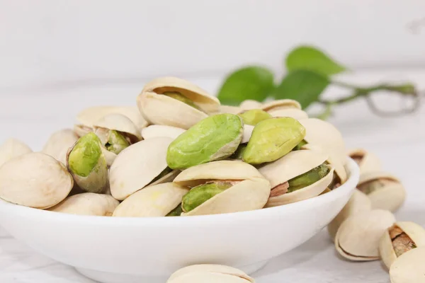 Mighty Pistachio Benefícios Para Saúde Valor Nutricional Res Foto — Fotografia de Stock
