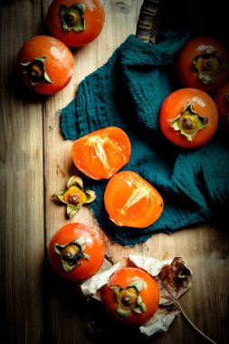 Japon hurması, Vietnam şeftali rengi, kaliteli fotoğraf.