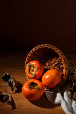 Japon hurması, Vietnam şeftali rengi, kaliteli fotoğraf.