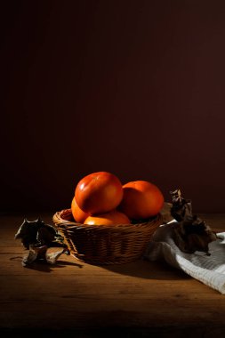 Japon hurması, Vietnam şeftali rengi, kaliteli fotoğraf.