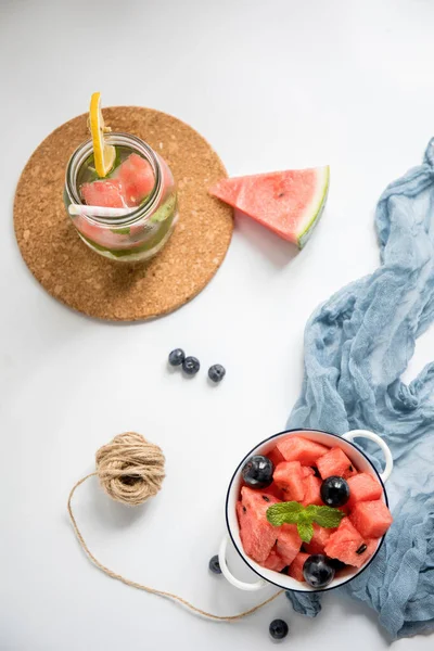 Beautiful Images Watermelon Juice Restaurants Mixing Drinks Beautiful Photos Summer — Stock Photo, Image