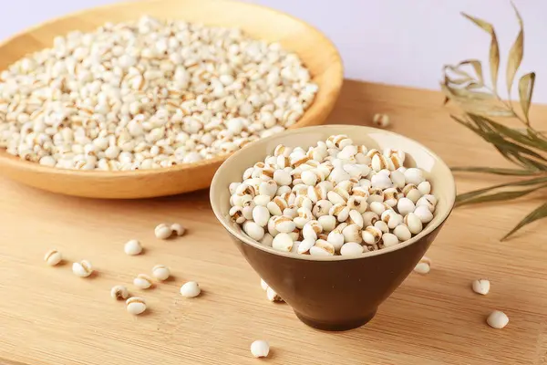 Immagini Semi Coix Cereali Dietetici Cibi Vegetariani Foto Alta Qualità — Foto Stock
