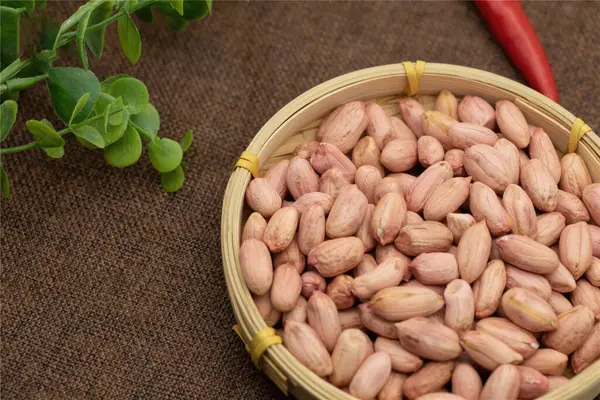 Bilder Von Erdnüssen Roten Erdnüssen Erdnüssen Für Die Ernährung Vegetarischem — Stockfoto