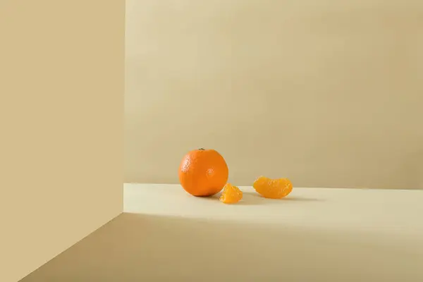 Pomarańczowe Tło Wyświetlania Produktów Pomarańczowych Sok Pomarańczowy Wysokiej Jakości Zdjęcia — Zdjęcie stockowe