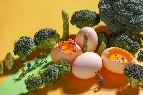Entzückende Eier Lustige Eier Aufgenommen Studio Qualitativ Hochwertige Bilder — Stockfoto