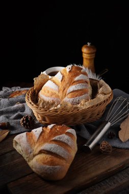 Restoranlarda yeni ekmek ve hamur işleri resimleri, yüksek kaliteli resimler      