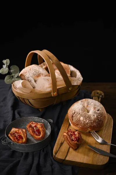 Nové Obrázky Chlebů Pečiva Restauracích Kvalitní Obrázky — Stock fotografie