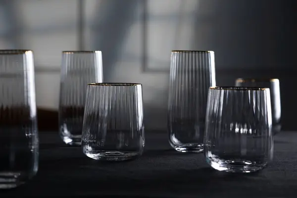 Images Empty Wine Glasses Empty Water Glasses Restaurant Glasses Wine — Stock Photo, Image
