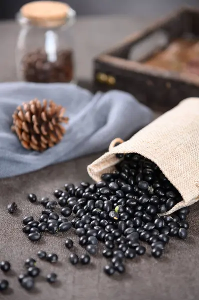 黒豆の写真 おいしいと美しい黒豆 黒豆に関する料理 — ストック写真