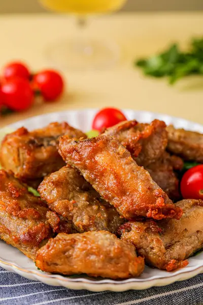 Pictures Fried Dishes Restaurants Pictures Fried Meat Fried Asian Foods — Stock Photo, Image