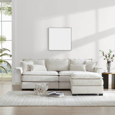 Ürün gösterimi için boş oda, resim modeli için temiz oda, resim çerçevesi modeli