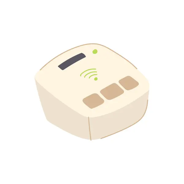 Wifi Călătorie Desene Animate Router Internet Compact Conectivitate Wireless Hotspot — Vector de stoc