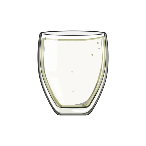 Milchbecher Cartoon Getränkebehälter Getränk Kalzium Glas Flüssigkeit Milchbecher Zeichen Isolierte Stockvektor