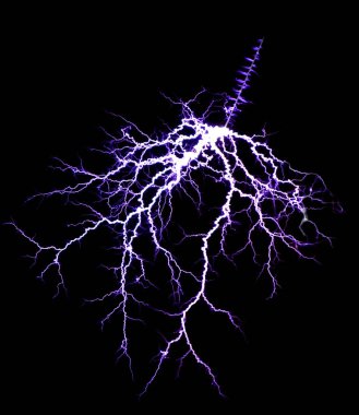 Tesla 'nın yüksek voltajlı jeneratörüyle bilimsel bir deney.