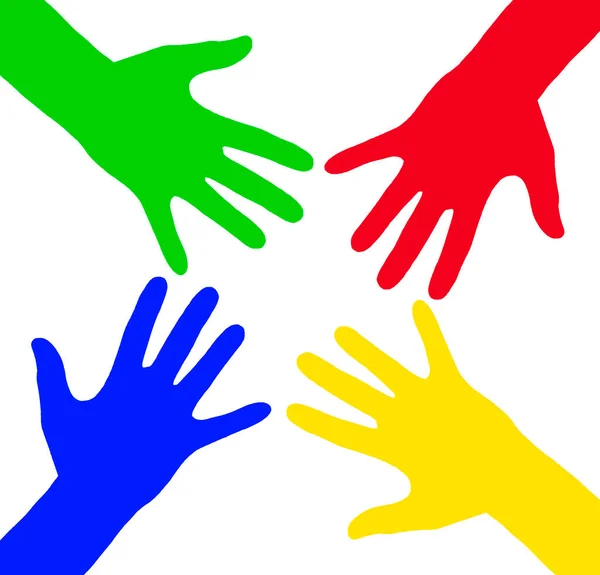 Händerna Symbol För Vänskap Kommunikation Fred Lycka Etc — Stockfoto