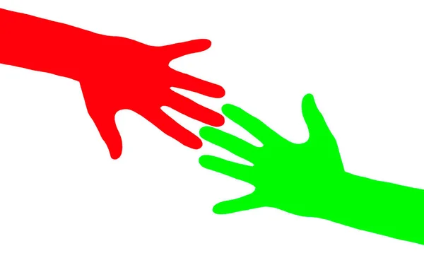 Χέρια Είναι Ένα Σύμβολο Φιλίας Επικοινωνίας Ειρήνης Ευτυχίας Κλπ — Φωτογραφία Αρχείου