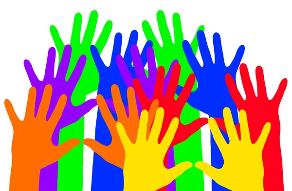 Mâinile Sunt Simbol Prieteniei Comunicării Păcii Fericirii Etc — Fotografie, imagine de stoc