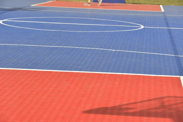 Первый Этаж Баскетбольной Площадке Городском Парке — стоковое фото