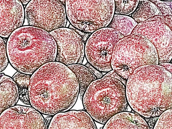 Pile Red Apples Market Stall — Stock Photo, Image