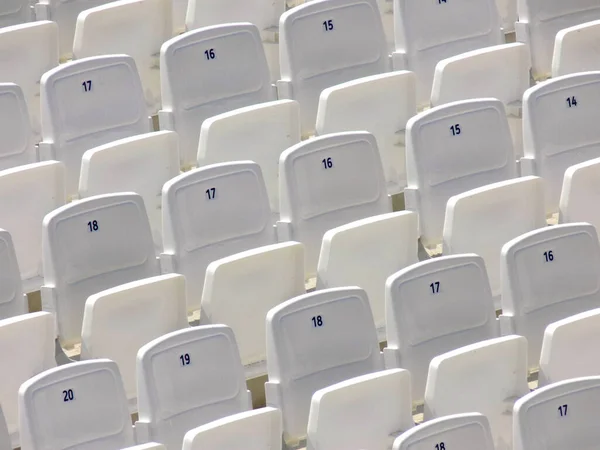 경기장 의자들은 가까이 사진을 찍었다 — 스톡 사진