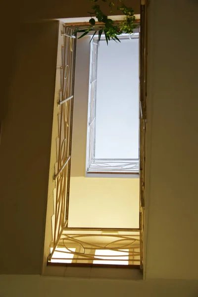 stock image Vintage staircase, view from below