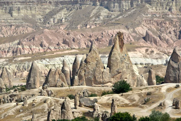 Vulkanikus Sziklák Itt Cappadocia Törökország — Stock Fotó