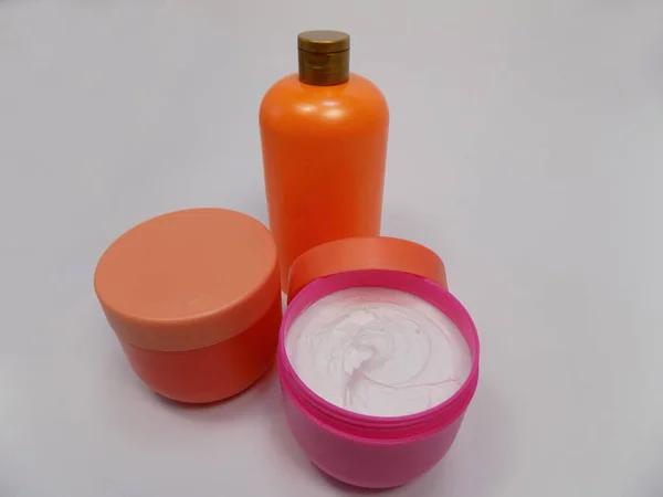 Kosmetiska Produkter För Kropp Och Hårvård — Stockfoto