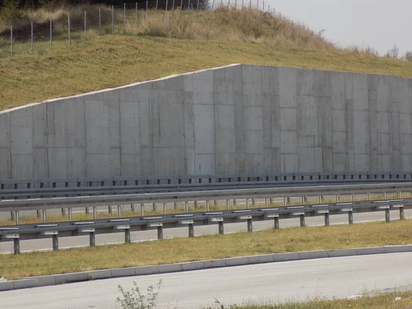 Muro Contención Junto Carretera — Foto de Stock
