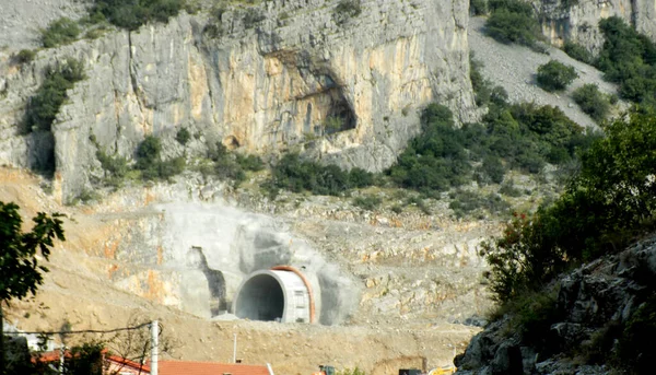 Construção Túneis Nova Estrada — Fotografia de Stock