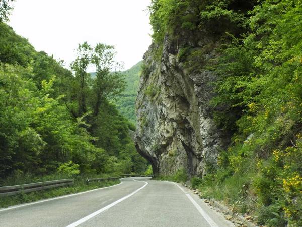 Vents Route Travers Les Montagnes — Photo