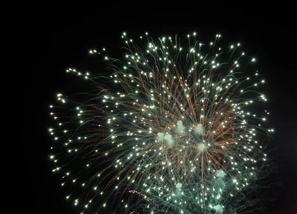 stock image Fireworks on the night sky