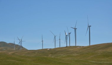 Karadağ 'ın Durmitor Ulusal Parkı yakınlarındaki Krnovo rüzgar çiftliği