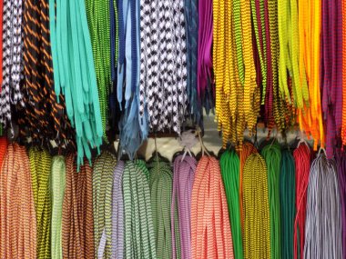 çok renkli bağcıkların arkaplanı