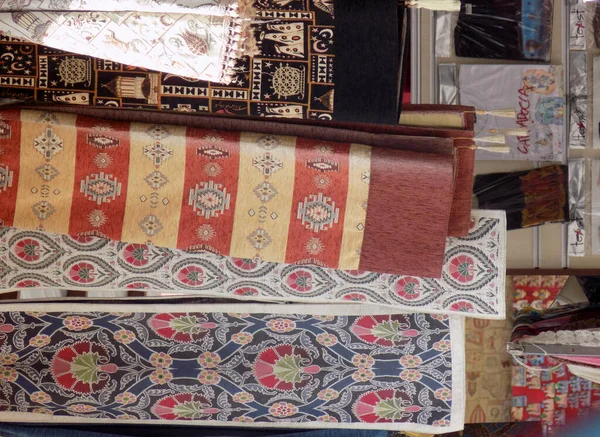 Orientalische Muster Auf Textilen Produkten — Stockfoto