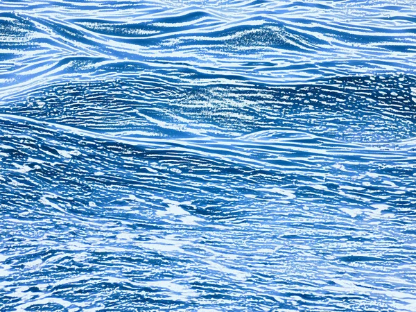 在波涛汹涌的海面上数字生成的海浪图片 — 图库照片