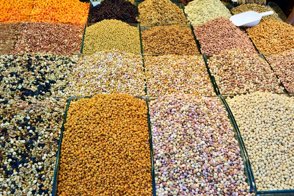 Verschiedene Nüsse Auf Dem Istanbuler Basar — Stockfoto