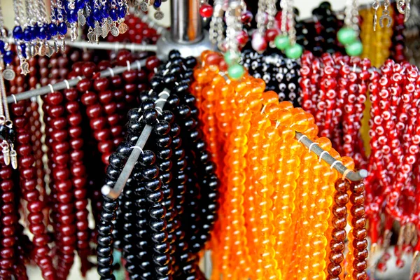 Tourist Attraction Bracelets Necklaces Other Jewelry Hangs Market Stalls Istanbul — Stock Photo, Image