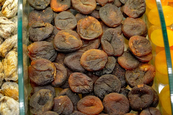 Dried figs on the market stand on the street market in Istanbul