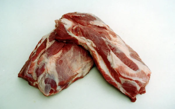 Köttfärslimpa Och Köttbitar Slakteriet — Stockfoto