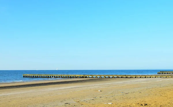 Pier Sandy Beach — Stock Photo, Image
