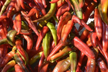 Sulu kırmızı biberlerin arka planı