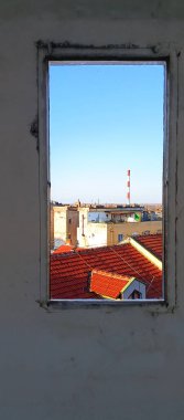 View of the roofs in the old part of Belgrade clipart