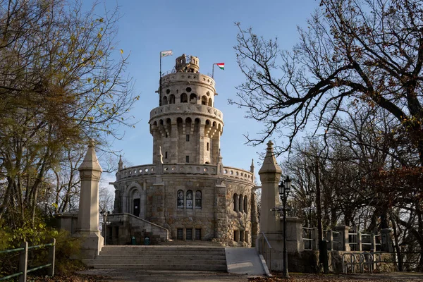 Budapest Ungarn Dezember 2022 Der Aussichtsturm Elisabeth Auf Dem Janos — Stockfoto