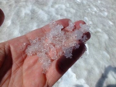 Güney Şili Güney Amerika 'da kar ile el ele