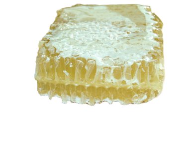 Beyaz arkaplanda doğal bal peteği izole