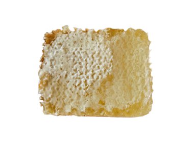 Beyaz arkaplanda doğal bal peteği izole