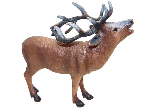 白い背景に隔離された鹿のおもちゃ — ストック写真