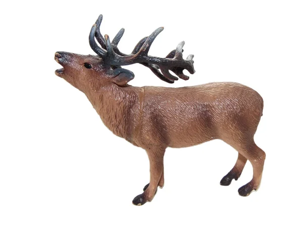 白い背景に隔離された鹿のおもちゃ — ストック写真